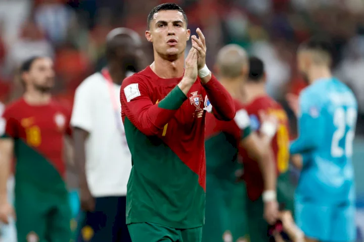 Cristiano Ronaldo is without a club (Photo by Richard Sellers/Getty Images)