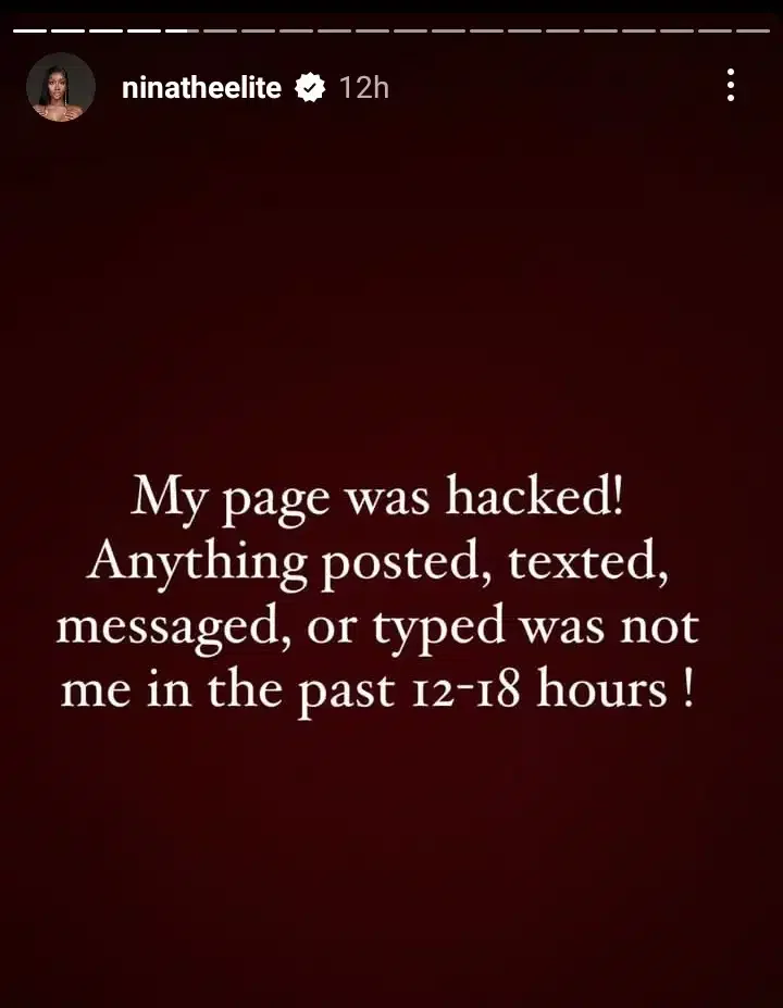 'My page was hacked' - US-based lady claims after messaging a blog to reveal she's pregnant for Davido