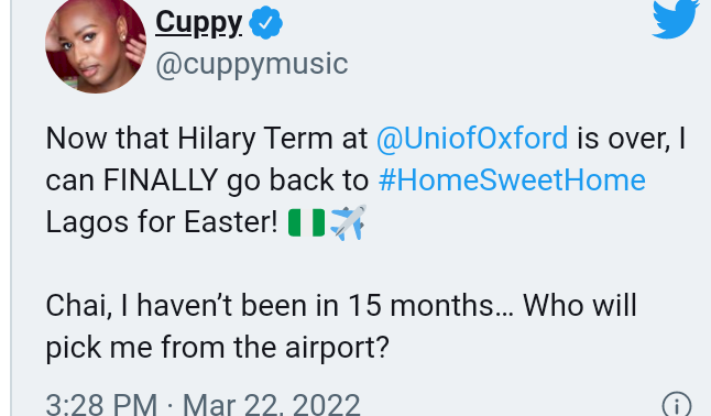 DJ Cuppy excited as she's set to return to Nigeria