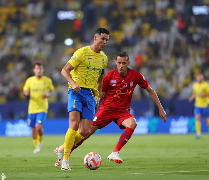 Cristiano Ronaldo in action as Al-Nassr's 10-game winning streak ended by Abha. X/Al-Nassr