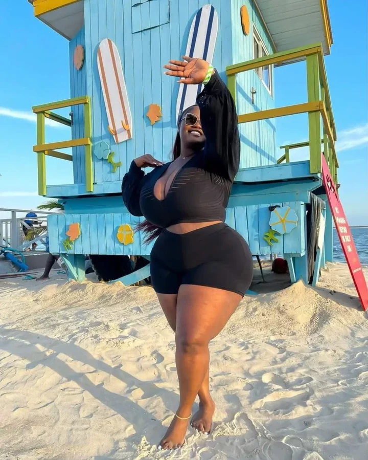 'Chubby are the best' reactions as Big Mama share are beachside photos