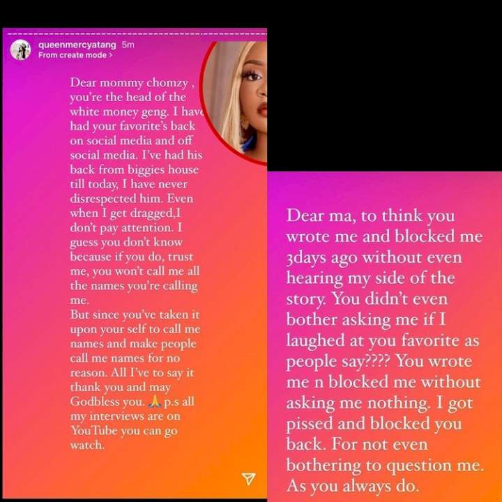 Queen lashes out after being dragged, called 'snake' by Whitemoney's fans