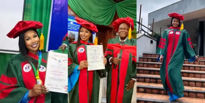 "Dr Tacha" - Tacha announces new title as she bags honorary doctorate degree