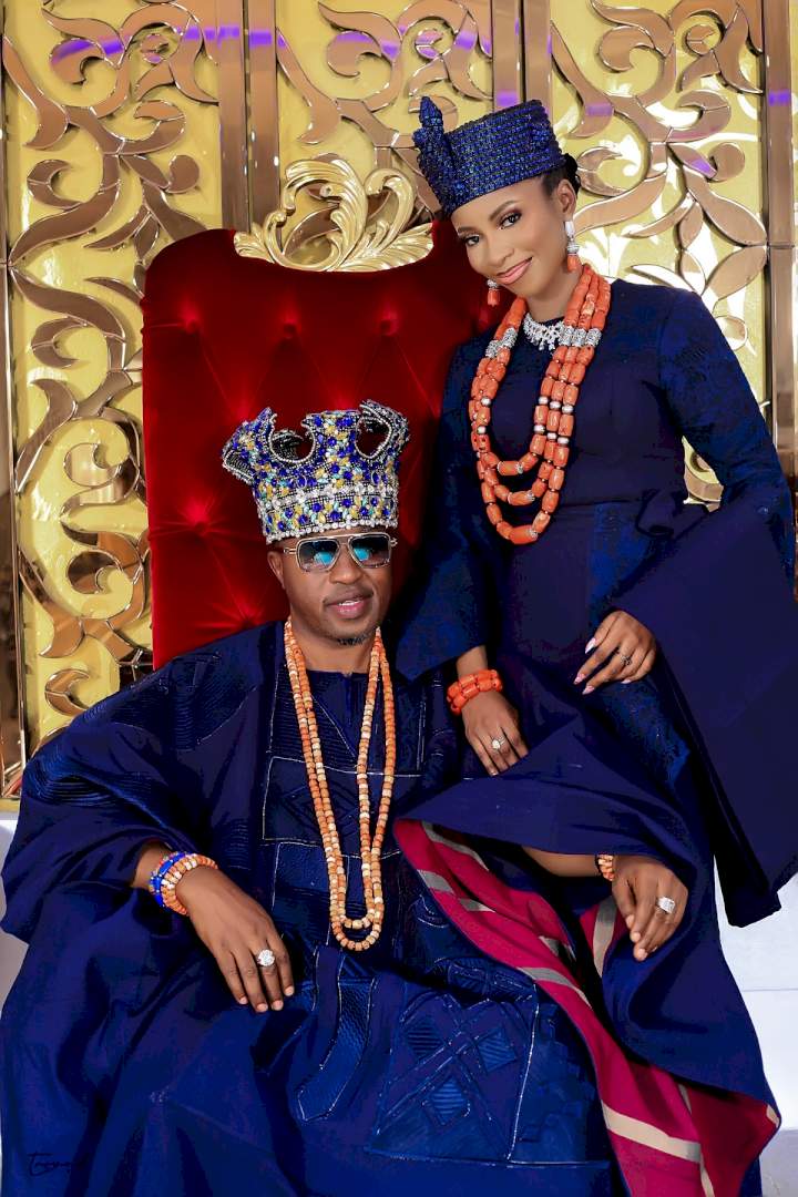 Olowu of Iwo shares lovely photos of himself and his new wife