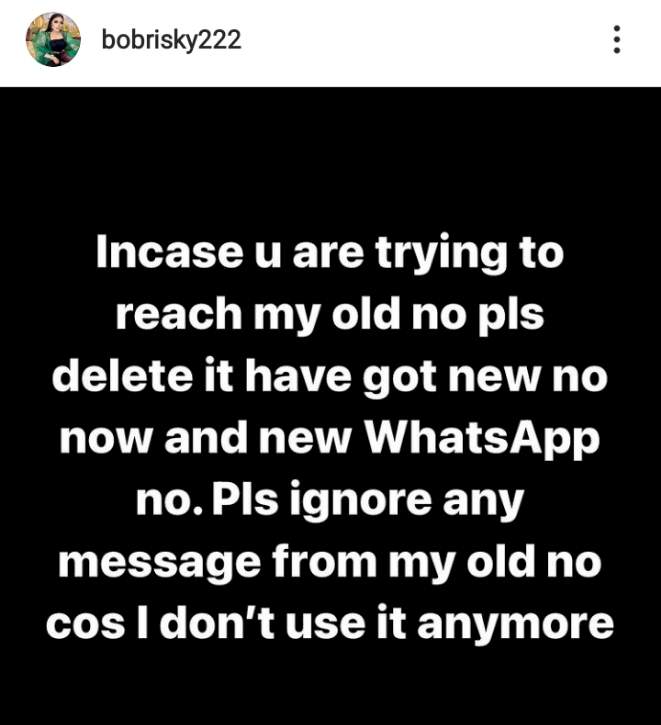 Bobrisky begs Nigerians to delete his number as his phone number leaks online