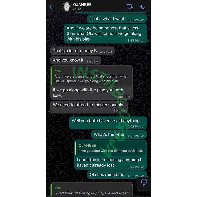 Lady in Oxlade's leaked tape calls him out once again for snubbing her after being disowned by family (Screenshots)