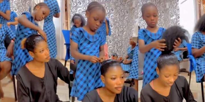 Viral Video: Little Girl Shocks Netizens With Impressive Hairdressing Talent (WATCH)
