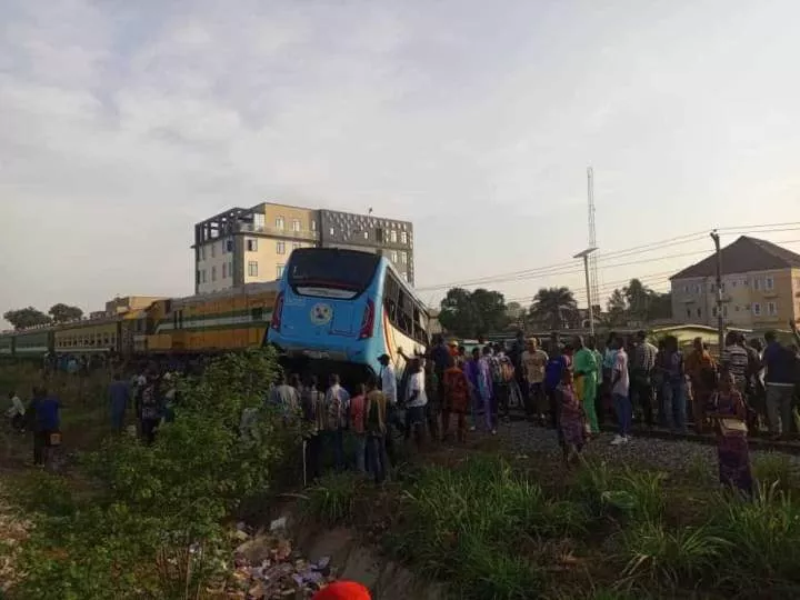 Many feared dead as BRT bus collides with train in Lagos