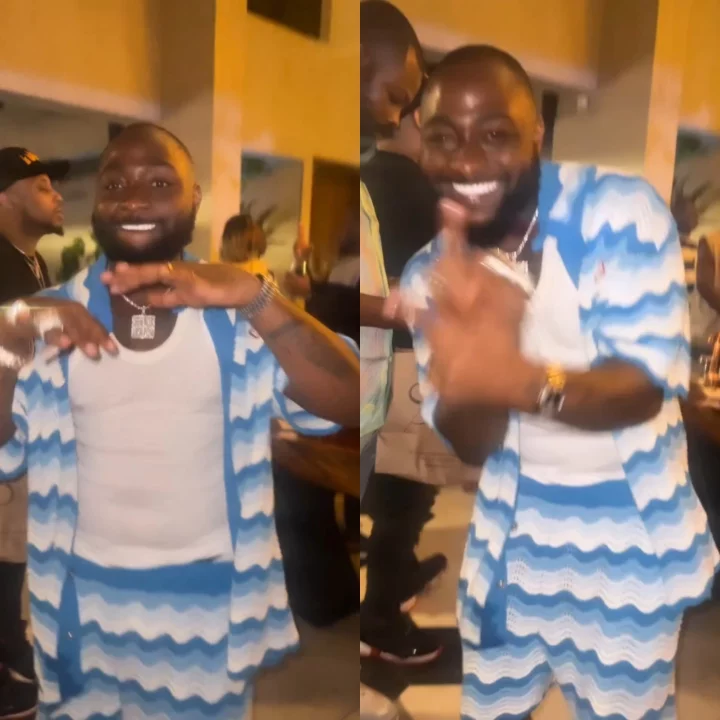 Davido seen in good spirits at his cousin's birthday party (video)