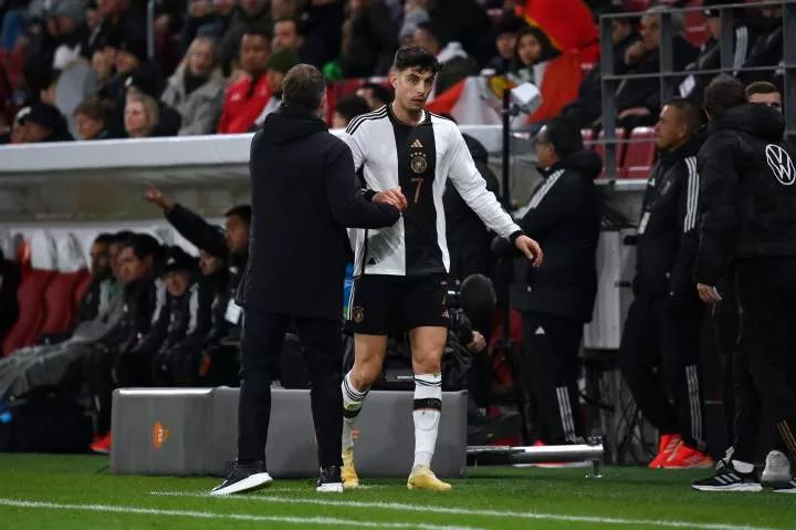 Kai Havertz and Hansi Flick - Imago