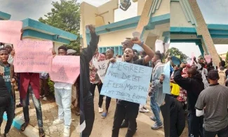 BREAKING: Nigerian Students Protest in University of Jos Over 300% Increment in School Fees