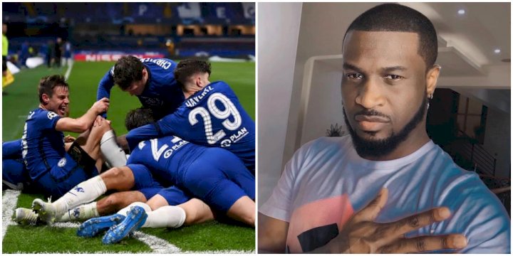 "I am N48M richer" - Peter Okoye rejoices after winning bet following Chelsea's victory