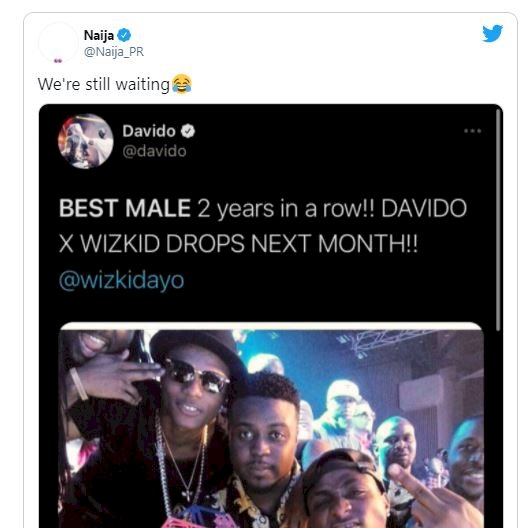 'He was high then' - Davido dragged over song feature with Wizkid that is yet to drop
