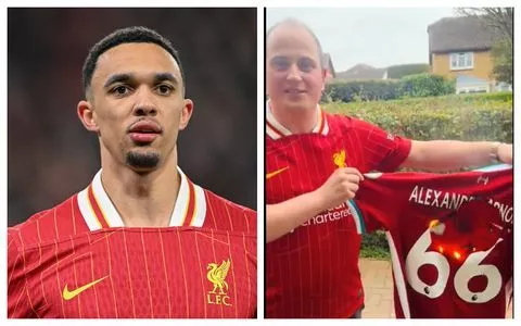 Liverpool fan burns down Alexander Arnold's jersey after defender announces departure (Video)