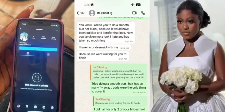 Bride, bridesmaids dragged for owing hairstylist 511k after 6:30am-9pm work Bride, bridesmaids dragged for owing hairstylist 511k after 6:30am-9pm work