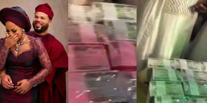 Concerns as bundles of Naira notes spotted at Asa Asika's wedding Concerns as bundles of Naira notes spotted at Asa Asika's wedding