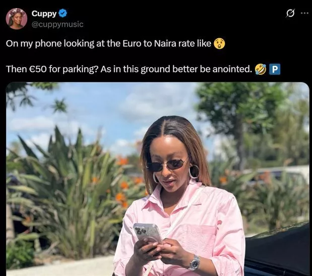 This Ground Better Be Anointed - DJ Cuppy Reacts To €50 Parking Fee