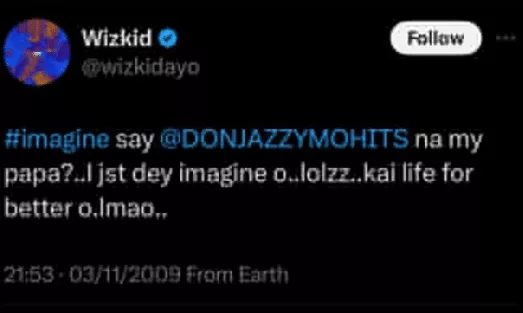 Wizkid's old tweet wishing Don Jazzy was his father surfaces online amid controversy