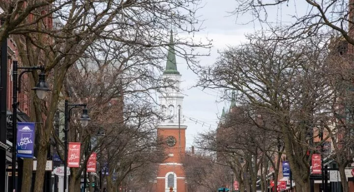 A view of Burlington, Vermont, on April 8, 2020.REUTERS/Caleb Kenna