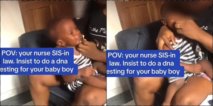 "Why are you afraid?" - Reactions as lady calls out nurse sister-in-law for insisting on DNA test