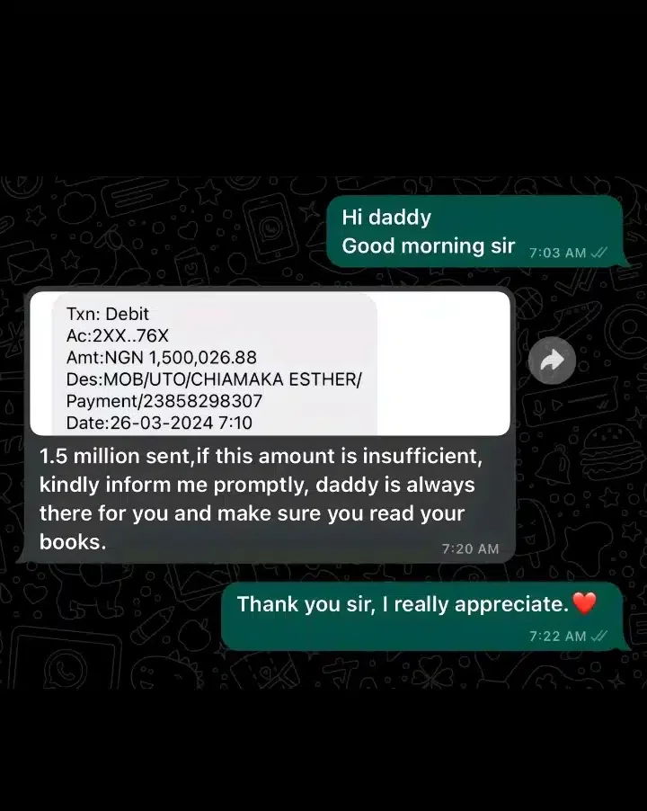 Lady vents as mom demands share of N1.5M cash gift from dad