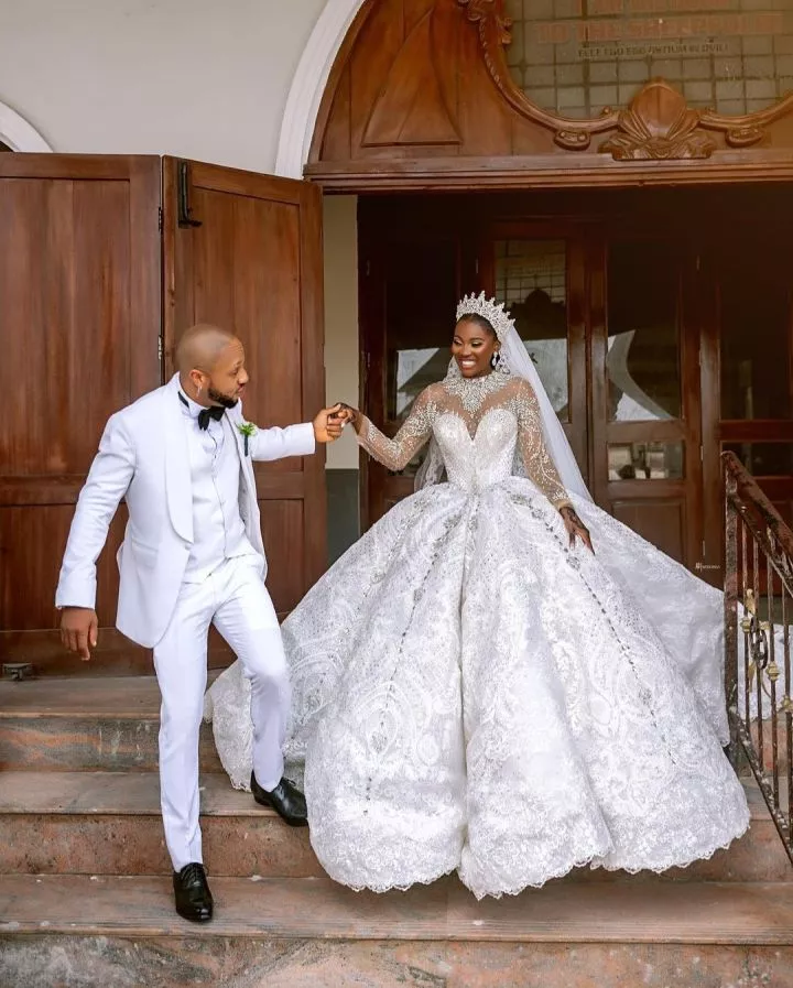 Actor Charles Okocha promises undying love for wife Mimi as he shares their wedding photos