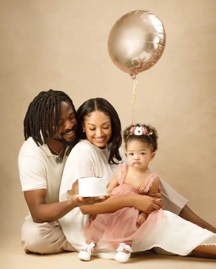 Johnny Drille shares family photos as daughter turns one