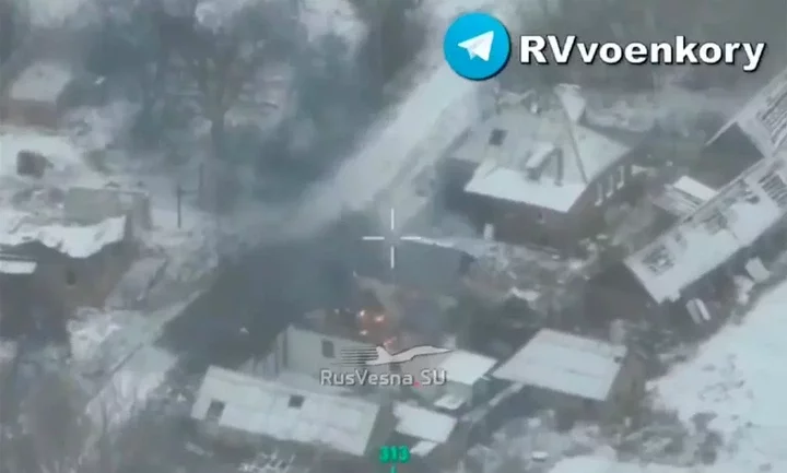 Aerial footage allegedly shows North Korean troops in Plekhovo, Russia fighting against Ukraine