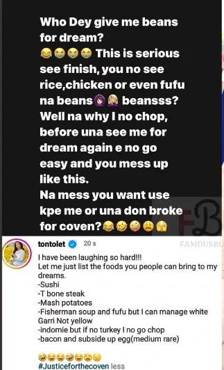 'This is serious see finish' - Tonto Dikeh shares strange dream she had
