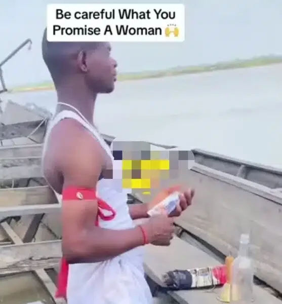 'Na marriage e promise, e no kee person' - Worried reactions as native doctor ties abroad-based man for a female client