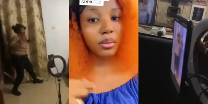 'She's now addicted' - Nigerian mom's video with officer-inspired moves causes stir as daughter introduces her to TikTok