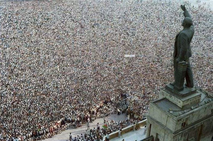 Mass Demonstrations Against Soviet Union In Baku, The Capital Of Azerbaijan, 1989