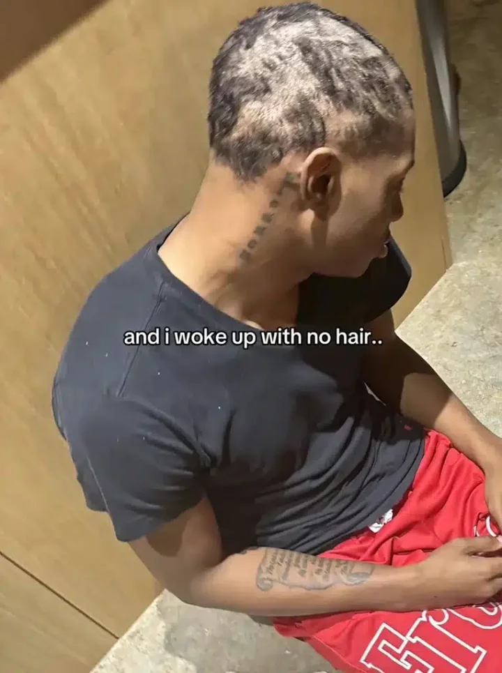 Man shares how his girlfriend cut his hair while he slept because another woman complimented it