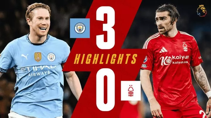 Manchester City 3 - 0 Nottingham Forest (Dec-04-2024) Premier League Highlights