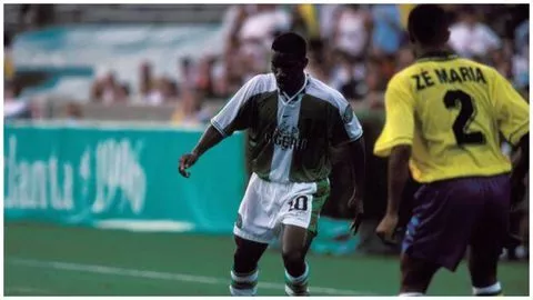 Jay Jay Okocha at the Olympics against Brazil - Imago