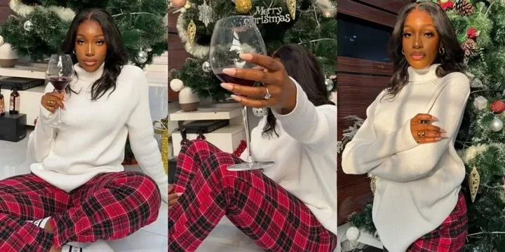 'Is that a ring' - Rudeboy's girlfriend, Ivy raises speculations as she flaunts ring in Christmas photo
