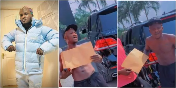 'Na me buy am myself, them no buy am for me' - Portable brags as he receives documents for his N60M Benz