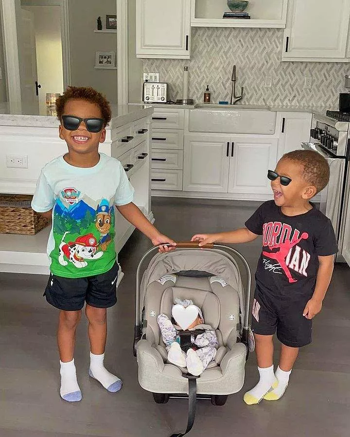 Eva Brooke is the third child born to Giannis Antetokounmpo and Mariah following boys Liam, 3, and Maverick, 2.