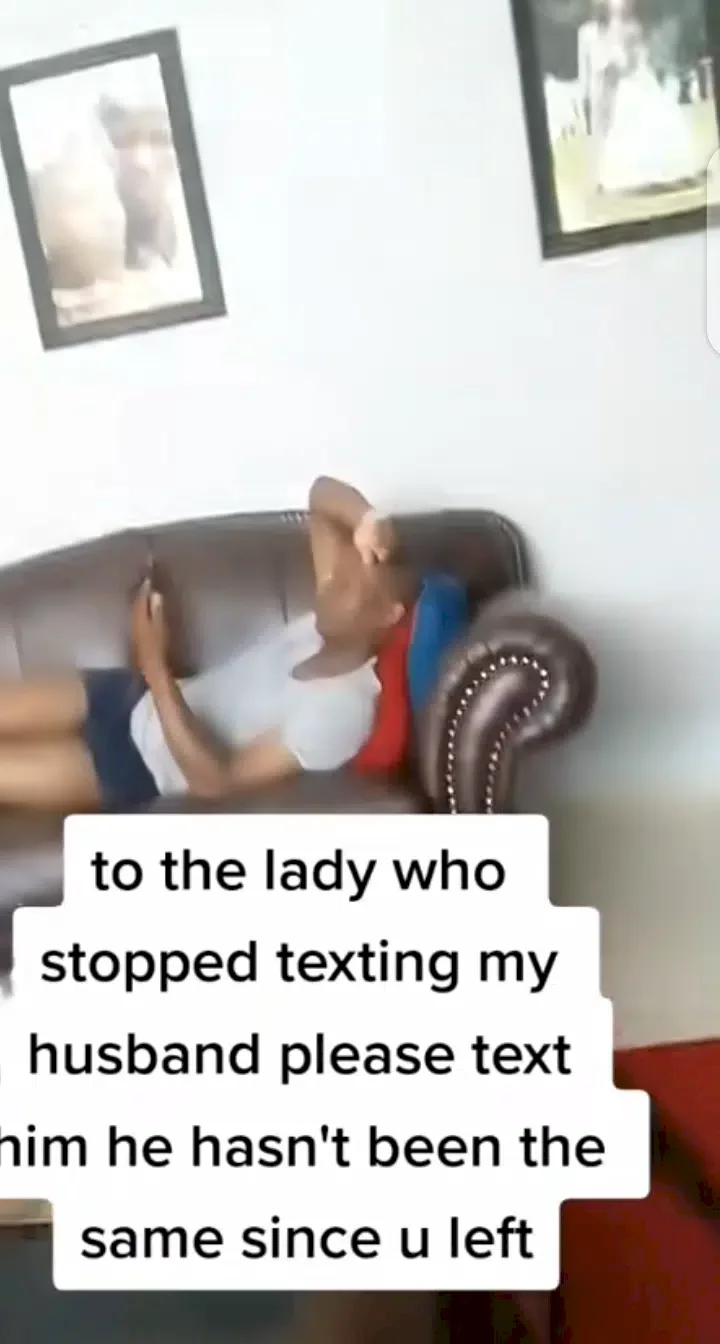 'He hasn't been the same since you left' - Married woman begs husband's side chick to return (Video)