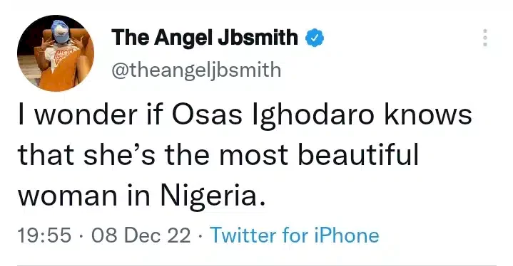 Angel Smith carpets troll who said she isn't among top 100 million most beautiful women in Nigeria