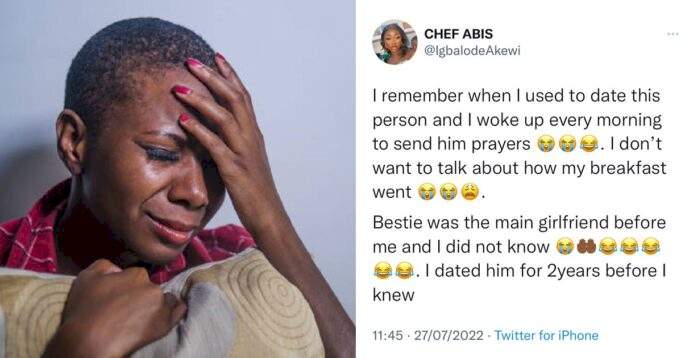 Nigerian lady narrates how her boyfriend of two years she always prayed for every morning dumped her