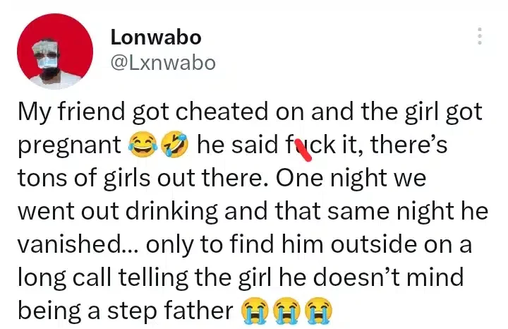 'I don't mind being a stepdad' - Man tells girlfriend who cheated on him and got pregnant
