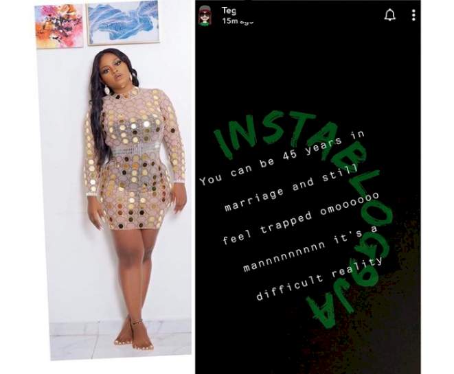 I feel trapped in this marriage, it's difficult - BBNaija's Tega opens up