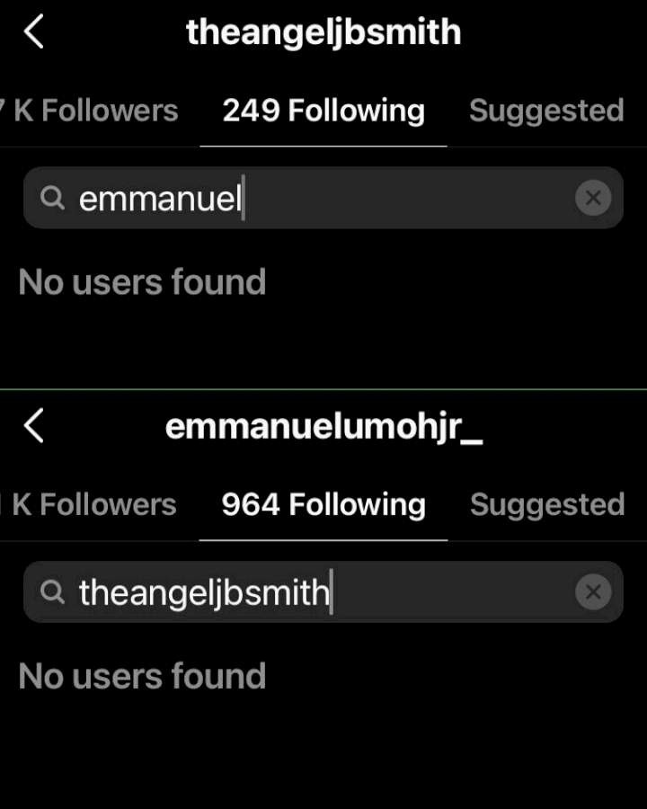 BBNaija: Emmanuel and Angel unfollow one another on Instagram barely 24-hours after show