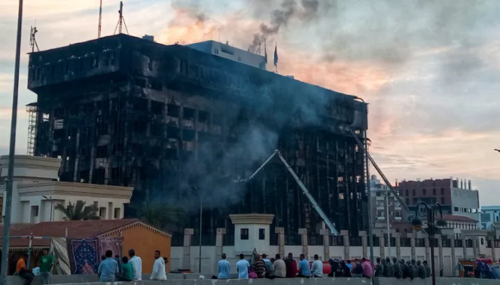 38 injured in fire at Egyptian Police Headquarters