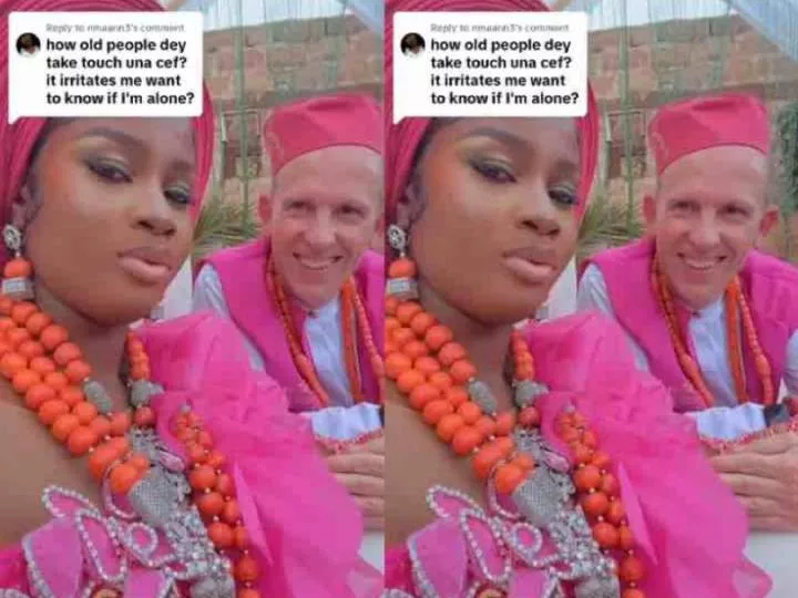 Nigerian woman ties the knot with her foreign partner and proudly showcases their love online (Video) Nigerian woman ties the knot with her foreign partner and proudly showcases their love online (Video)