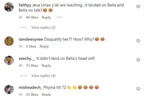 Netizens call for Phyna's disqualification for tossing object at Bella (Video)