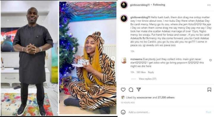 Mercy Aigbe called out for allegedly dating married man with four kids; causing him to abandon family
