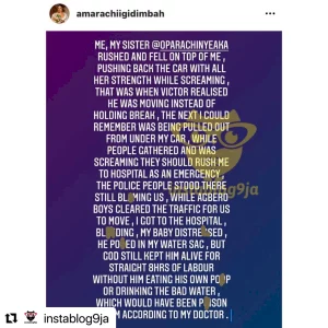 How God kept my baby alive in my womb for 8hrs after I almost d#ed on the way to the hospital - Actress Amarachi Igidimbah