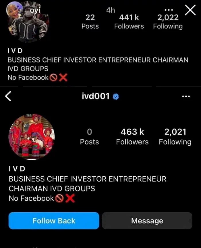 IVD stirs reactions as he updates Instagram display picture amidst backlash